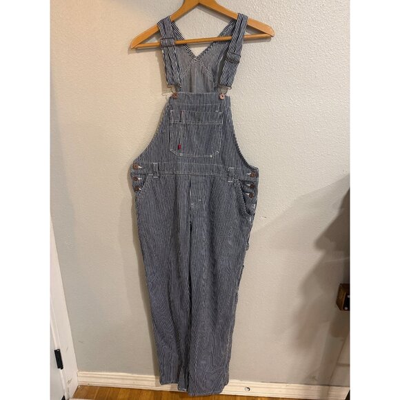 Dickies Other - Dickies Men's Striped Denim Overalls Size Small Blue & White Workwear